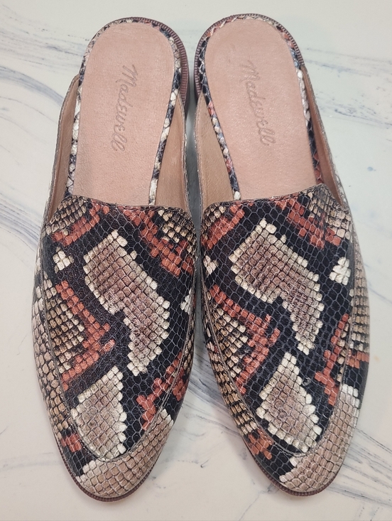 Madewell Shoes - Madewell The Frances Women's Trendy Stylish Loafer Mule Snake Pattern Sz 7.5